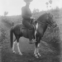 Pejabat Sipil untuk Ngada (Flores Tengah), Letnan 1 inf. G. D. Spandaw dalam perjalanan ke Badjawa, 8 Juli 1910. Foto ini diambil oleh GP Rouffaer. [Sumber:KITLV]